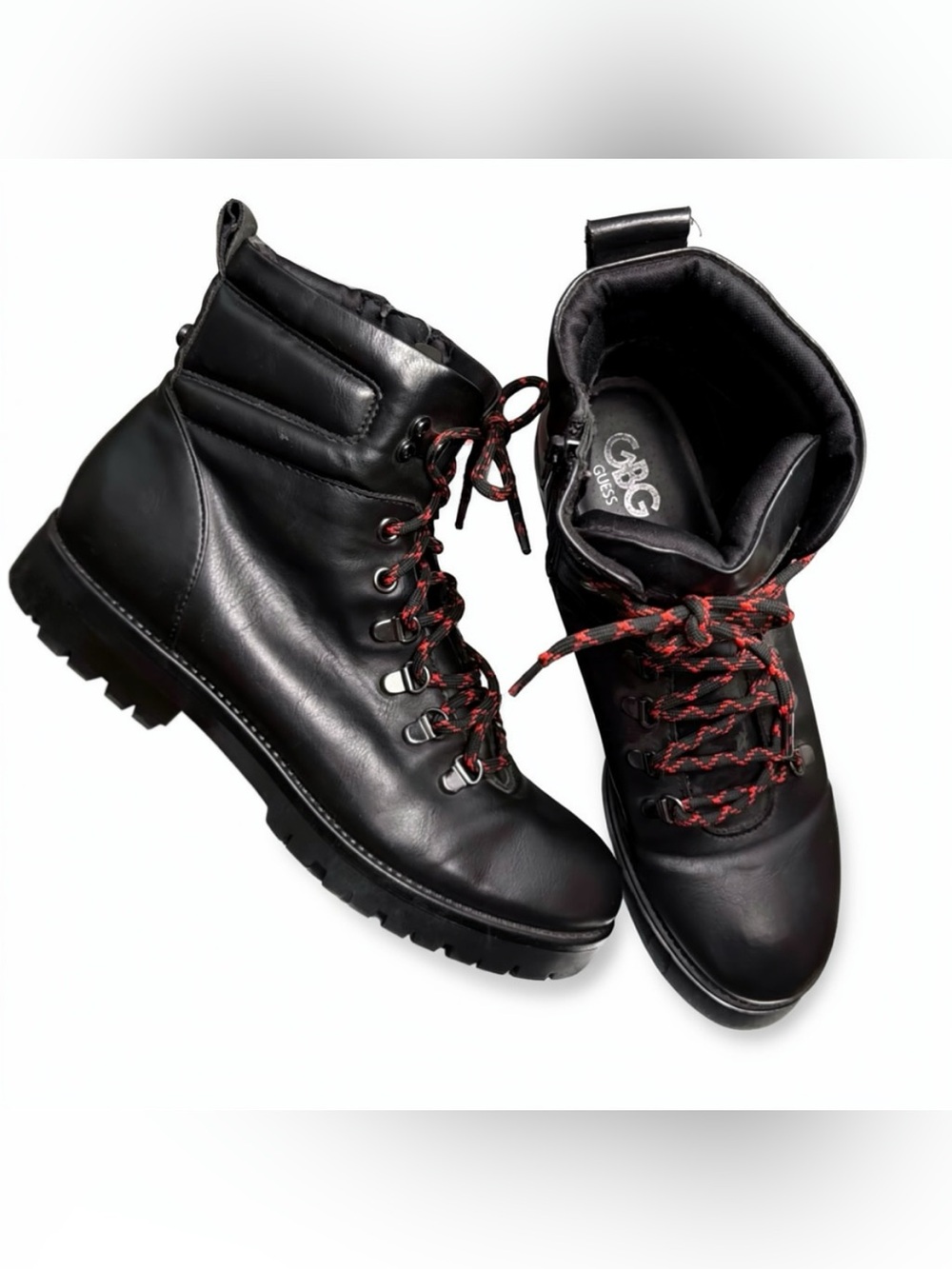 GBG Los Angeles by Guess Black Combat Hiking Boots Size 8.5